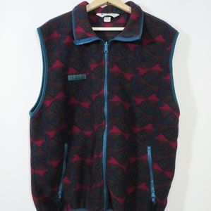 Vintage Columbia Vest Fleece Aztec Made in USA